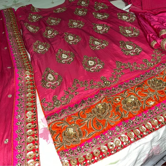 Hot pink indian patiyala suit - Picture 2 of 5